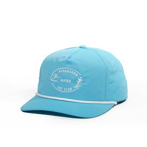 หมวก OEM พร้อมโลโก้สั่งทำ 5 แผง ปีกโค้งเล็กน้อย หมวกแก๊ปแบบ Snapback สำหรับกีฬาและกอล์ฟ  ผ้าไนลอน ปักด้วยเชือก  หมวก Gorras - Product Image 1