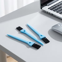 Accessoires ménagers 2-en-1 pour la vie quotidienne, produits utiles, mini grattoir pratique à manche pointu, brosses de nettoyage bleues et noires