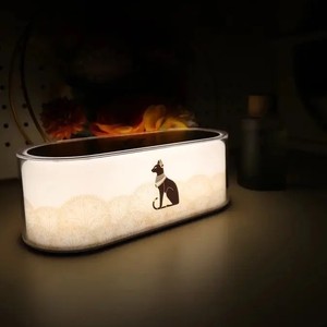 Ambient <b>Wireless</b> Charging Night Light Led Touch Control Rectangle Desk <b>Lamp</b> For Bedroom Gift - Product Image 2