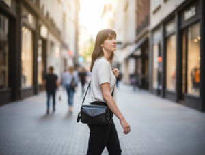 Women's Double Zipper Coin Pocket Crossbody Bag Microfiber Synthetic Leather All Seasons Daily Use - Product Image 2