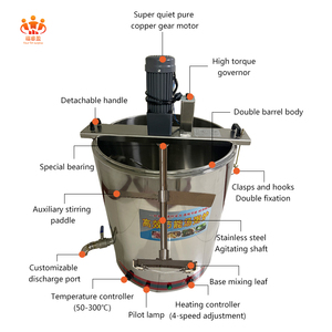 Vente chaude fond antiadhésif 20 <span class=keywords><strong>litres</strong></span>-400 <span class=keywords><strong>litres</strong></span> petit mélangeur à contrôle automatique de la température mélangeur de cuisson mélangeur de sauce chili - Product Image 1