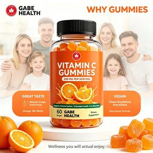 Gomitas de Vitamina C al por Mayor, 250 mg, 60 Unidades, Veganas, Naturales, Sabor Naranja, Refuerzo Inmunológico, Antioxidante, Absorción de Hierro, para Niños y Adultos, Uso Diario, OEM - Product Image 3