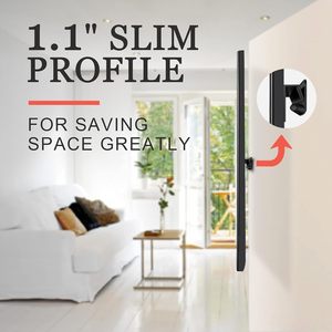Support mural <span class=keywords><strong>TV</strong></span> sans perçage pour cloison sèche, étagère, camping-car – Installation facile pour écrans plats de 13 à 55 pouces - Product Image 2
