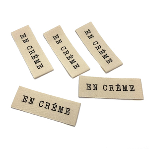 In nhãn hàng may mặc thô kết cấu tái chế Hữu Cơ bông giày nhãn hiệu nhãn hiệu tùy chỉnh nhà sản xuất - Product Image 2