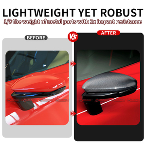 ราคาโปรโมชั่น ชิ้นส่วนรถยนต์คาร์บอนไฟเบอร์แห้ง แบบ OEM ฝาครอบกระจกมองข้างด้านหลังสำหรับ Ferrari SF90 - Product Image 2