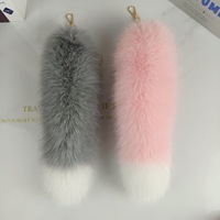 Pendentif de sac et porte-clés de voiture en fausse fourrure de renard, fait main, thème animal, accessoire très populaire