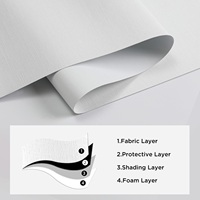 Persianas Enrollables Inalámbricas 100% Opacas para Ventanas, con Protección UV, Tejido Natural, Técnica Lisa, para Hogar y Oficina
