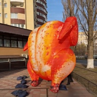 Modèle alimentaire gonflable géant de poulet rôti, dinde rôtie, poulet grillé pour décoration d'événements, points de vente et salons culinaires