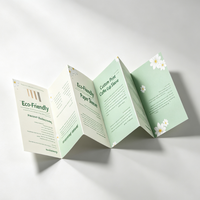 Brochures pliées minimalistes pastel personnalisées pour l'introduction de produits, livrets pour accessoires de boutique de beauté