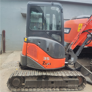 Mini-excavatrice sur chenilles Hitachi ZX35 d'occasion, 3,5 tonnes, bon état, moteur hydraulique Yanmar, rotation de la benne à zéro, origine Japon - Product Image 3