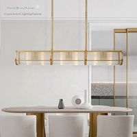 Suspension luminaire longue en acrylique, design de créateur, pour restaurant, bar, éclairage secondaire de luxe personnalisé