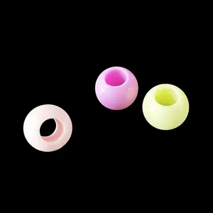 Vendite calde 50 pezzi perline per capelli con foro grande 6mm per Dreadlocks treccia bracciale regolabile colorato per bambini trecce per capelli accessori - Product Image 6