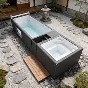 Modern Above Ground <b>Pool</b> with Wooden Accents and Integrated Filter Pump System <b>Pool</b> - Product Image 5