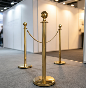 201 Stainless Steel Golden Ball Top Stanchion Queue Barrier Crowd Control Rope Post Hotel Wedding Red Carpet <strong>VIP</strong> Isolation <strong>Stand</strong> - Product Image 6
