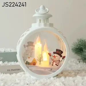 Christmas lantern candle snowman pattern silicone mold Christmas Santa Claus mold plastic white candle lantern