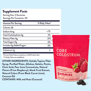 טבעי bovine collostrum פרמיה דשא האכלה קולסטרום תמיכה במעיים & חסינות מוצרים בריאות גומות טבעוני colustrum - Product Image 4