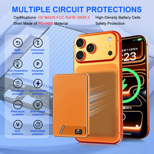 พาวเวอร์แบงค์แม่เหล็กไร้สายสำหรับ <span class=keywords><strong>iPhone</strong></span> ความจุ 5000mah 10000mah บางเฉียบ พกพาสะดวก ชาร์จเร็ว - Product Image 1