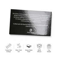 Certificat d'authenticité personnalisé avec logo en feuille d'argent de luxe, finition brillante