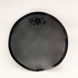 Assiettes japonaises pour Restaurant moderne, grandes assiettes noires en mélamine pour sushi, restaurant - Product Image 2