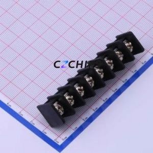 DBT30C-9.5-8P-BK-P Barrier Terminal Block Through hole Component (THT),P=9.5mm Connector Two Sides 9.5mm 1x8P Straight Pin - Product Image 1