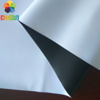 Bannière publicitaire en vinyle frontlit noir brillant stratifié pour impression numérique, en tissu PVC, résistant à l'eau