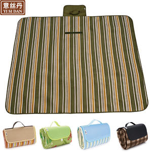 Manta de Picnic de Lana Yisidan, Rectangular, con Rayas Azules, Impermeable, para Acampar al Aire Libre, Playa, Jardín - Product Image 5