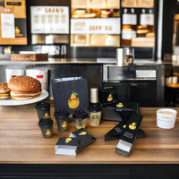 AT PACK Cajas Duraderas y Ecológicas Personalizadas de Papel Kraft para Hamburguesas para Llevar Paquetes de Hamburguesas Envases de Caña de Azúcar para Hamburguesas