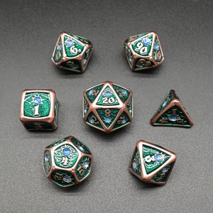 En stock, jeu de dés en métal spécial exclusif DND Gamers avec un beau point de couleur - Product Image 5