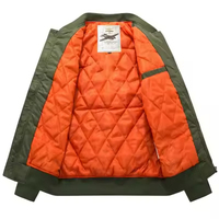 Blouson Bomber Astronaute Motard Imprimé en 3D Personnalisé pour Hommes 100% Coton Lavé Style Hip Hop Vêtement de Sport Noir