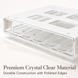 Caja de Almacenamiento de Cápsulas de Café Transparente, Tipo Cajón Montado en la <span class=keywords><strong>Pared</strong></span>, Sin Perforación, Organizador de Cápsulas de Café con Deslizamiento Automático - Product Image 2
