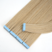 Extensions à bandes adhésives Lanmuse de qualité salon, cheveux humains russes lisses invisibles, 100g/paquet, cheveux vierges Remy, prix de gros