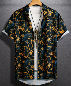T-shirt décontracté pour <span class=keywords><strong>homme</strong></span>, style bohème, manches courtes, coupe classique, écologique, anti-rétrécissement, teinture unie, motif abstrait coloré, tissu opaque - Product Image 5