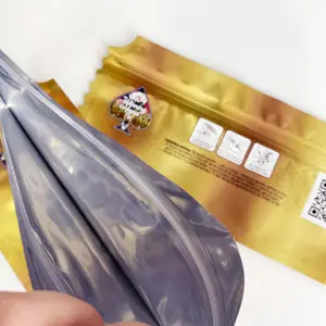 Stampa digitale personalizzata fustellata irregolare a forma speciale a prova di bambino in plastica a chiusura lampo Mylar confezioni da 3.5g di sacchetti
