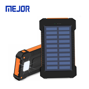 Mới cắm trại ngoài trời Powerbank Solaire LED ngân hàng điện cầm tay F5 ánh nắng mặt trời USB sạc năng lượng mặt trời 20000mAh - Product Image 5