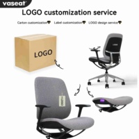 Chaise de bureau de luxe ergonomique Vaseat F6-G06 en PU, large et saine, pour tous les types de postes, avec piètement en nylon extensible