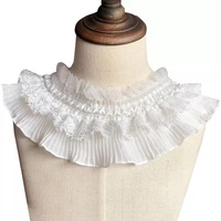 RYL Promotion Exceptionnelle : Tissu en Dentelle Française 3D Faite Main, Plissée, Volantée, pour Bordures et Accessoires de Robe