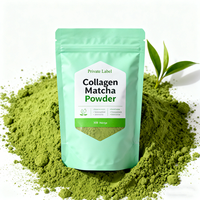 Collagène Matcha à Marque Privée Personnalisée 100g/sachet Poudre de Thé Vert Collagène/Protéine Poudre de Matcha