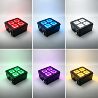Lot de 10 projecteurs LED PAR étanches avec télécommande sans fil et application, 4x20W RGBWA UV 6-en-1 DMX, pour scène, discothèque, mariage et fête