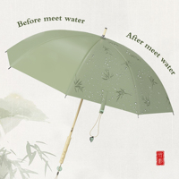 Parapluie droit semi-automatique à 8 baleines avec cadre en fibre de verre résistant au vent, poignée personnalisable pour logo d'entreprise, vente en gros, direct usine