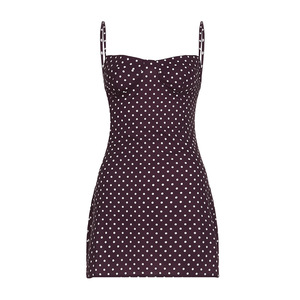Cuteandpsycho Sexy esthétique robe à pois élégant été fête Hottie vêtements Chic moulante dos nu Y2k tenues de mode - Product Image 4