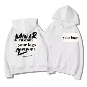 เสื้อฮู้ดผู้ชายสไตล์สตรีทแวร์ ผ้าฟลีซบุหนา ทรงโอเวอร์ไซส์ พิมพ์ลายตัวอักษรเฉพาะ คุณภาพเยี่ยม รับสกรีนโลโก้ พิมพ์ลายขนาดใหญ่ เสื้อฮู้ดออกกำลังกาย - Product Image 1