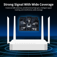 AC1200 GPON Antena Eksternal 4x5.0dBi High Gain Dual Band WiFi5 XPON CATV ONU Port RJ45 2*Port USB IP/TCP untuk Rumah & Kantor