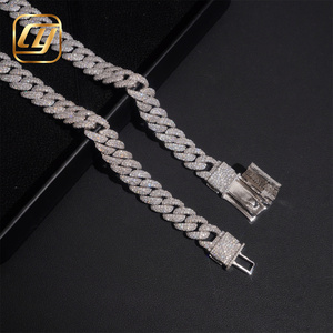 Collar de Plata de Ley 925 de 12 mm con Incrustaciones de Diamantes de Imitación Estilo Hip Hop, Cadena Cubana de Miami, Certificado GRA, VVS, Moissanita - Product Image 2