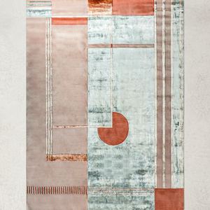 Tapis persan en laine et soie de qualité supérieure, tufté à la main, à poils bouclés, lavable, antidérapant, pour la décoration du salon - Product Image 1