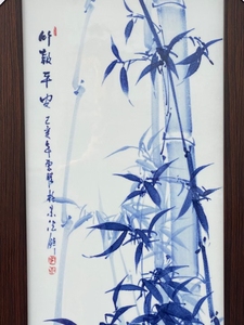 <span class=keywords><strong>Art</strong></span> mural chinois décoratif, peinture murale en porcelaine bleue et blanche peinte à la main, décorations d'intérieur Jingdezhen, céramique - Product Image 4