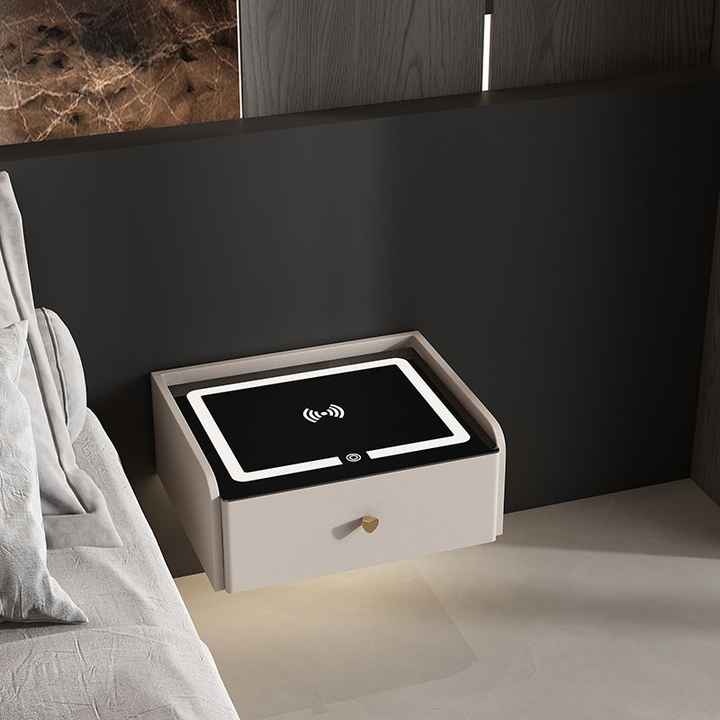 Picture of New Design Floating Smart Bedside Table With Wireless Charging Hotel ...