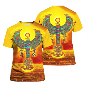 T-Shirt Elastica da Uomo con Design Artistico della Cultura Egizia Antica, Maglietta Sportiva a Maniche Corte con Prezzo Scontato <span class=keywords><strong>di</strong></span> Fabbrica - Product Image 3