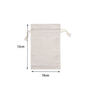 ถุงผ้าฝ้ายรักษ์โลกขนาด 10x15 ซม. พร้อมเชือกผูก ใช้ซ้ำได้ สำหรับใส่เทียนและสบู่ - Product Image 2