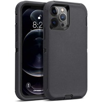 Étui de protection 3 en 1 pour iPhone 15 14 13 12 11 Pro Max 7 8 Plus, protection robuste antichoc pour iPhone 12 Pro Max XR