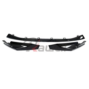 Splitter de pare-chocs avant en fibre de carbone sèche style MP <span class=keywords><strong>G80</strong></span> pour <span class=keywords><strong>BMW</strong></span> Racing Upgrade <span class=keywords><strong>M3</strong></span> M4 <span class=keywords><strong>G80</strong></span> G82 G83 2021+ (3 pièces par ensemble) - Product Image 3